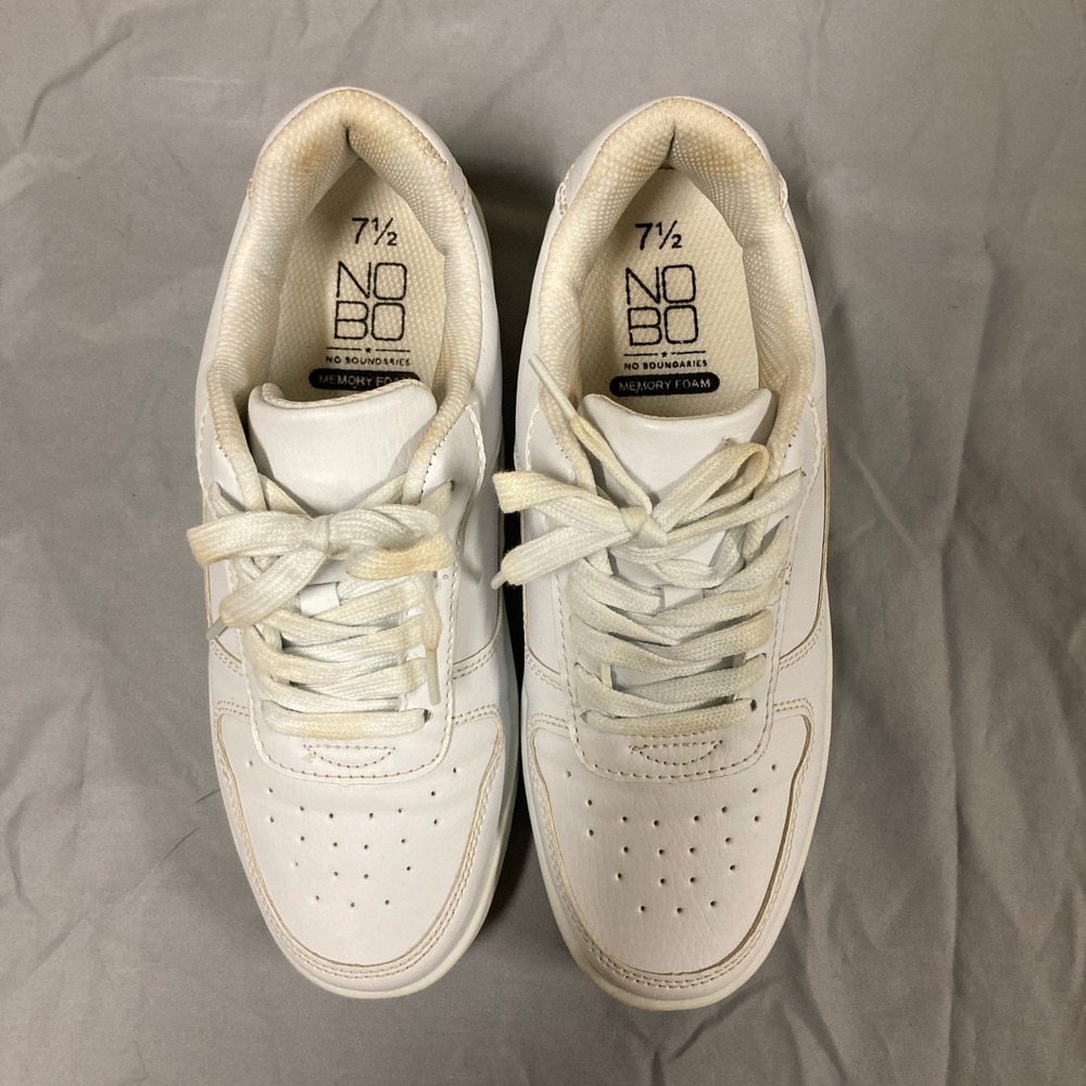No Boundaries Womens White Platform Sneakers Memory Foam WMNB40AC007 Size 7.5 - Picture 4 of 8